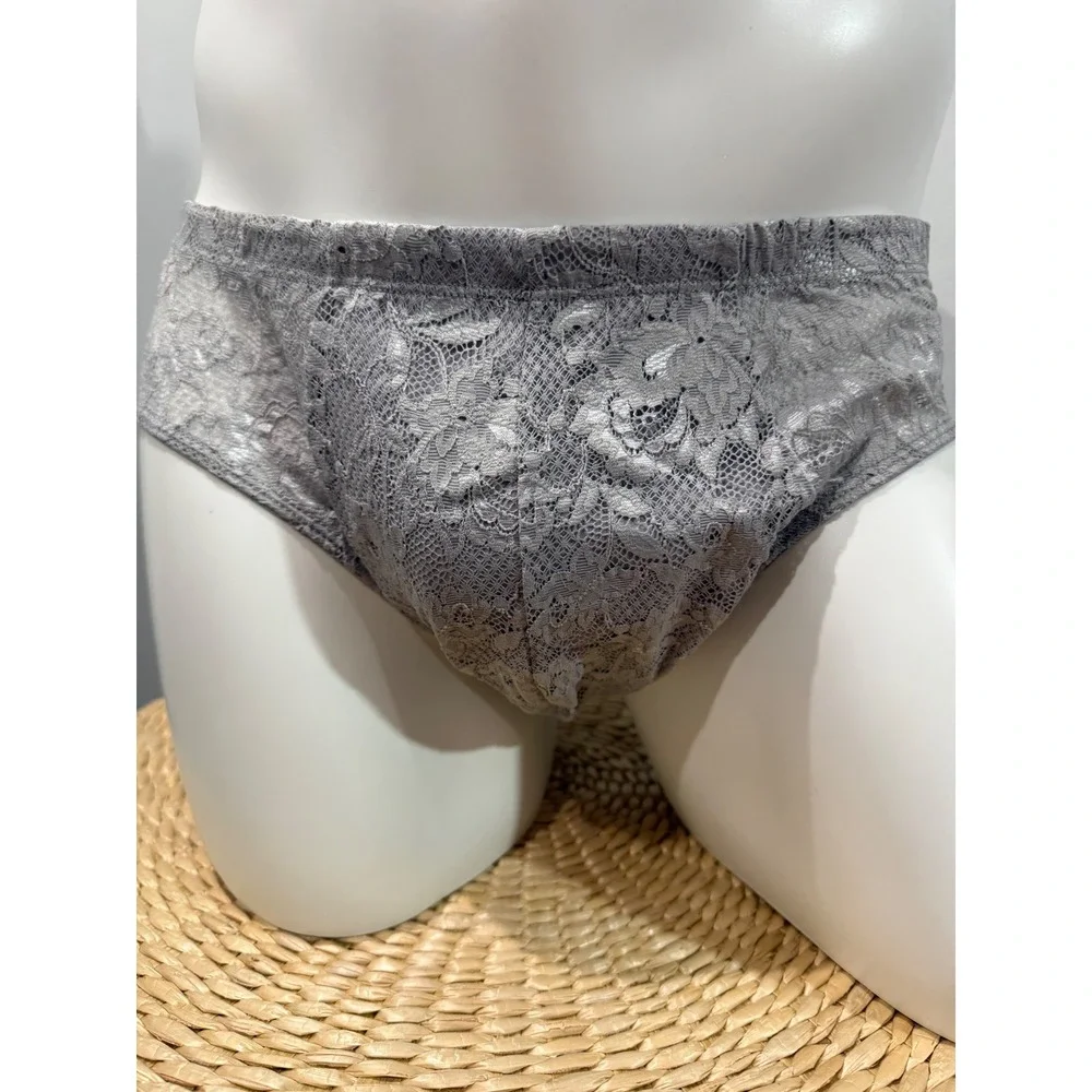 Cosabella Never Say Never Comfort Micro Brief Men's Lace Underwear Varanasi Gray